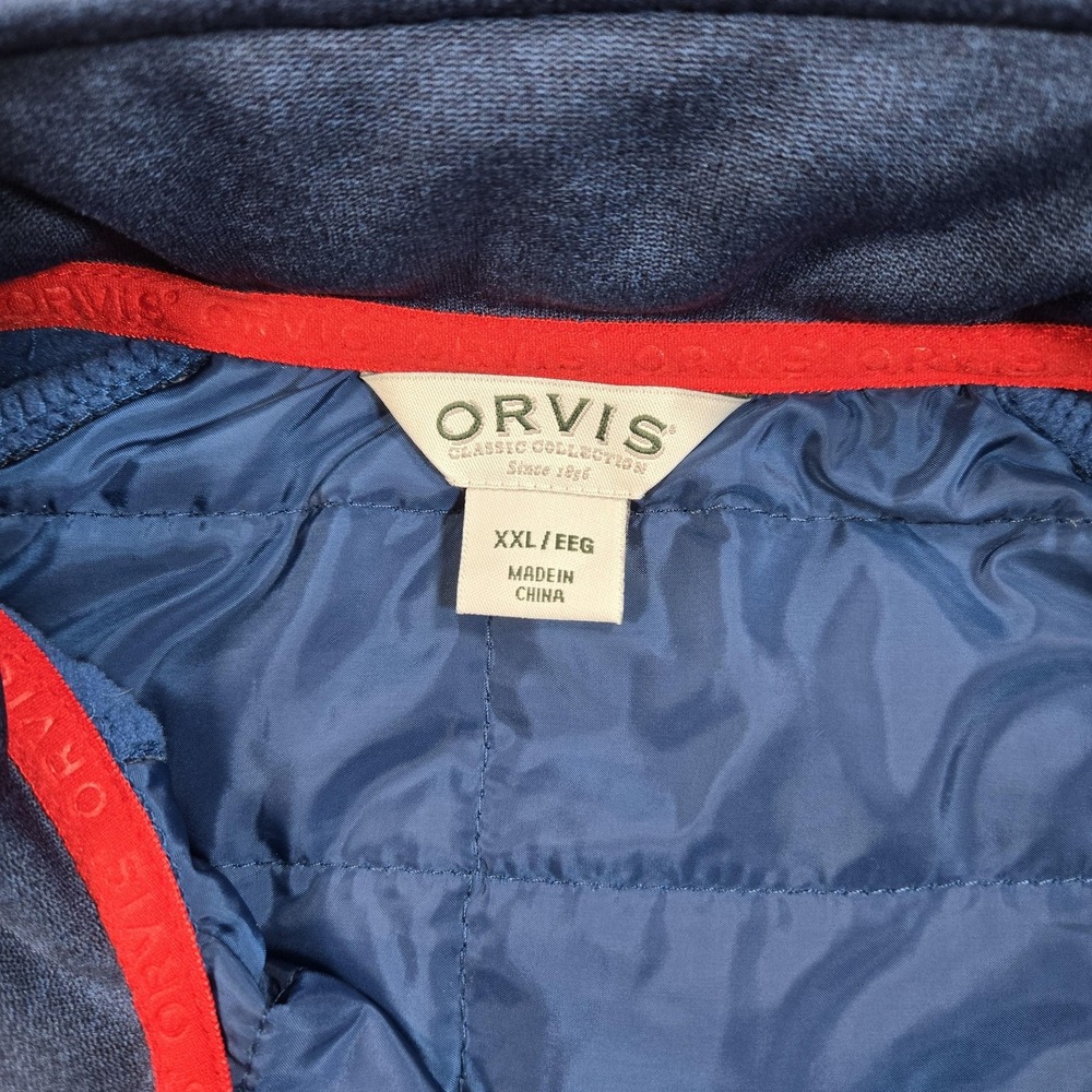 Orvis Jacket Mens 2XL Blue‎ Quilted Fleece Full Zip Insulated Casual Outdoor - Picture 2 of 10
